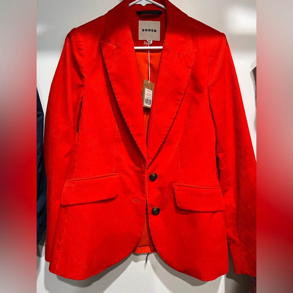 Boden Corduroy Blazer - red